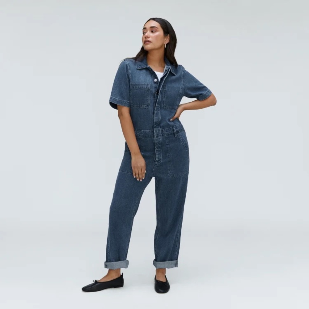 Everlane Short Sleeve Denim Coverall sz 4